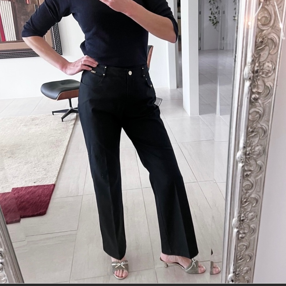 Black Wide-Leg Women's Pants